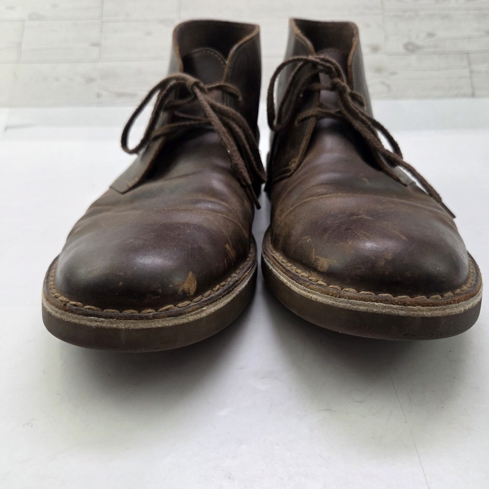 Clarks Chukka Boots Mens 11.5 Brown Leather Desert Heritage Dark Academia Casual - Picture 6 of 11